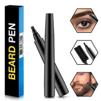 Beard Filling Pen Kit Barber Pencil With Brush Salon Facial Hair Engraving Styling Eyebrow Tool Male Mustache Repair Shape