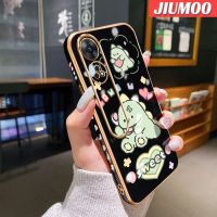 เคส JIUMOO สำหรับ OPPO Reno 8T 4G Reno 8T 5G A1 Pro 5G เคสการ์ตูนมอนสเตอร์ตัวเล็กน่ารักเคสโทรศัพท์กันกระแทกขอบด้านข้างทรงสี่เหลี่ยมดั้งเดิมเคสลวดลายเคลือบหรูหราฝาครอบหลังเต็มรูปแบบเคสป้องกันกล้อง