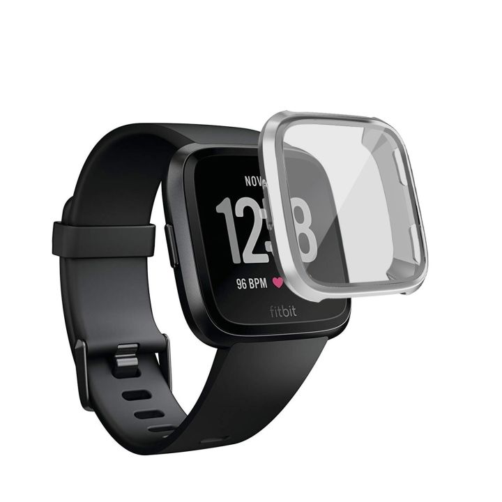 ฝาครอบซิลิโคนป้องกัน-tpu-ชุบนุ่มสำหรับอุปกรณ์-fitbit-versa-อุปกรณ์สวมใส่-smartwatch-case-band-strap