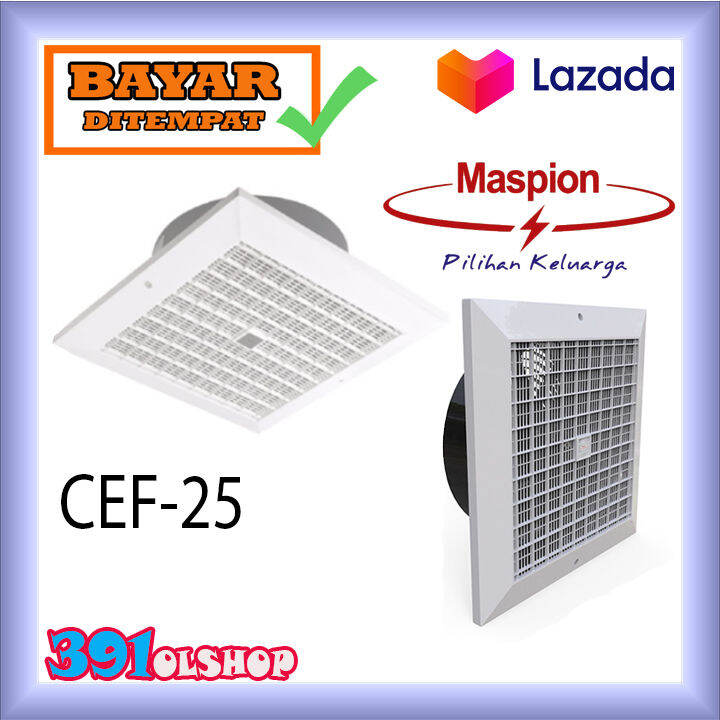 Exsos Fan Maspion Ceiling Exhaust Fan Inch Cef Kipas Angin Hisap Super Sejuk Lazada