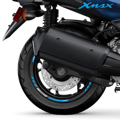 ชุดเทปแถบสะท้อนแสงยางขอบสำหรับยามาฮ่า XMAX250 XMAX300 Xmax125อุปกรณ์ติดล้อรถจักรยานยนต์