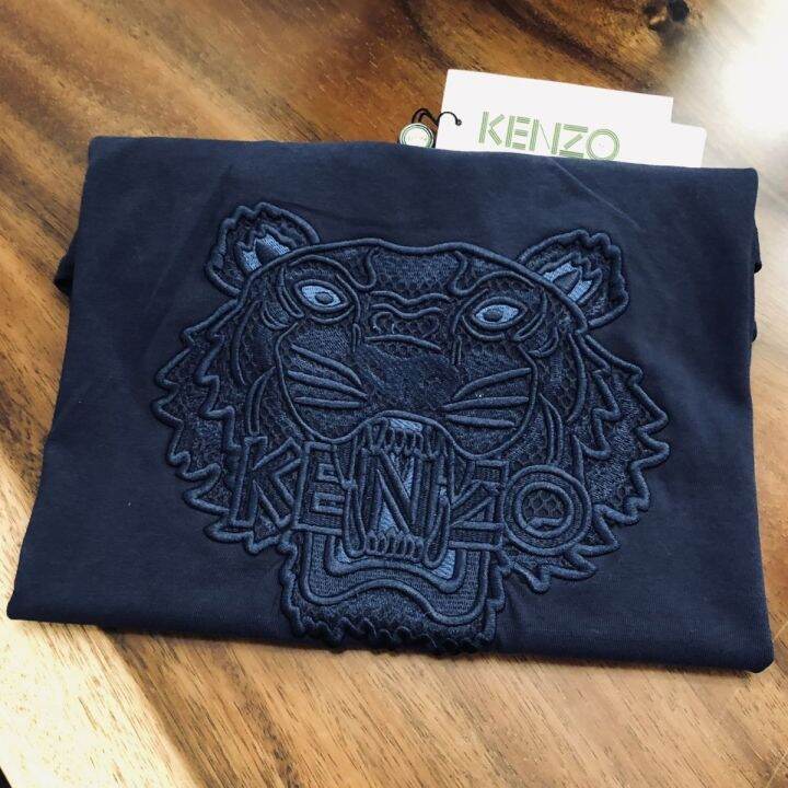 kenzo-ใหม่-k-takata-หัวเสือชายและหญิงเสื้อยืดลายปักสามมิติฤดูใบไม้ผลิและฤดูร้อนลูกไม้ผ้าฝ้ายบริสุทธิ์แขนสั้นแบรนด์แฟชั่นยุโรปและอเมริกา