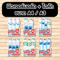 ป้ายฟิวเจอร์​บอร์ด​ ตัดตามรูปทรง ป้ายตกแต่งหน้าร้าน ขนาดA3/A4 ป้ายขายน้ำเปล่า มีน้ำดื่มจำหน่าย น้ำกิน น้ำดื่ม น้ำสิงห์ คริสตัส เพีวไลท์