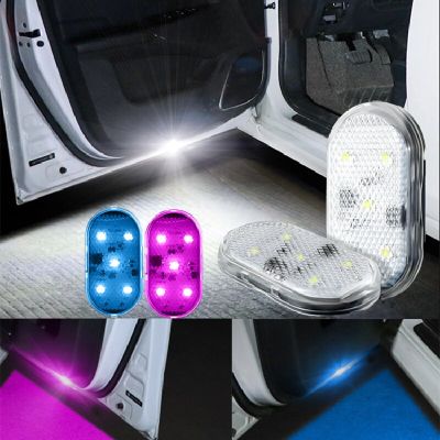 2pcs LED Car Door Welcome Light Car Interior Door Light USB Charging Wireless Magnetic  Safe Anti-collision Signal Lamp Bulbs  LEDs HIDs