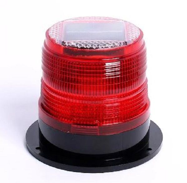 Solar Warning Light With Magnetic Base, Solar Energy Led Alarm Light 