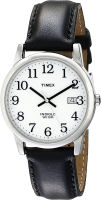 Timex Mens Easy Reader Date Leather Strap Watch