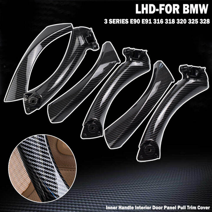 lhd-rhd-คุณภาพภายในคาร์บอนไฟเบอร์ชุดประตูดึง-handle-พร้อมฝาครอบสำหรับ-bmw-3-series-e90-e91-e92-316-318-320-325-328i