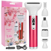 5 in 1 Women Electric Epilator Bikini Eyebrow Nose Lady Trimmer Facial Hair Removal Face Body Painless Female Shaver Depilator