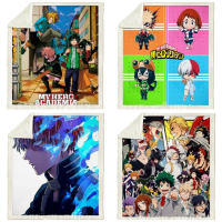 Fashion my hero academia 3D print Sherpa blanket soft soft sofa bed throw