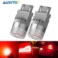 AUXITO 2ชิ้น7443 W21/5W LLED สำรองไฟย้อนกลับสัญญาณไฟ3020 P27 P27W 3157/7W ไฟเบรค LED ไฟท้าย