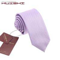 ☬ HUISHI Hot sale 6cm Men Wedding Accessories Neck Tie For Men Lilac Purple 8cm Slim Fashionable Party Business Formal Neckties