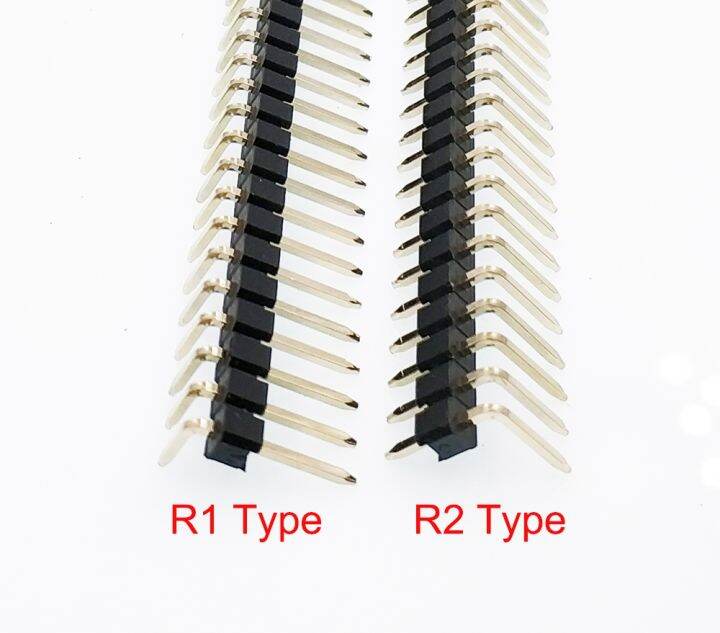 10pcs-2-54mm-pin-1x40p-r1-r2-right-angle-smd-smt-board-spacer-single-row-gold-pcb-male-berg-strip-pin-header-connector