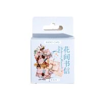 +【】 46Pcs Flower Envelope Mini Paper Boxed Sticker Diy Diary Planner Decoration Sticker Album Scrapbooking Kawaii Stationery