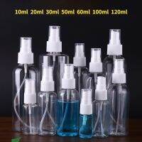 ✓☋✢ 10-120ml Travel Refillable Bottles Portable Transparent Plastics Spray Bottle PET Cosmetics Water Alcohol Container Dispenser