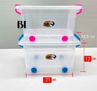 กล่องบล็อค  กล่องมีล้อ  กล่องเก็บของเอนกประสงค์ กล่องใส คละสี