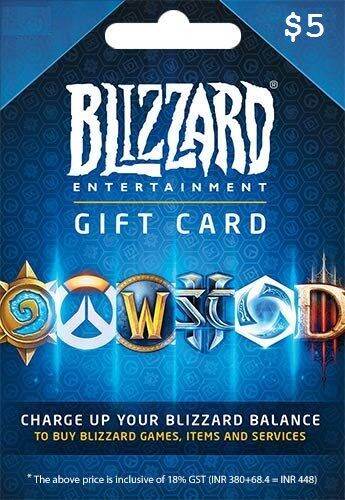 Battle.net Blizzard $5 5USD Gift Card Digital - Kaizen Gaming