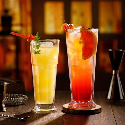 ✌﹍  Thickened Colin cup octagonal restaurant heat-resistant lemon tea ins glass water cold drink