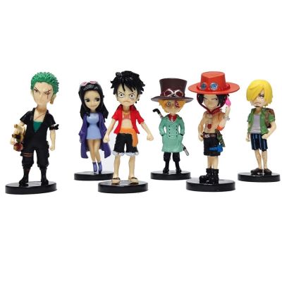 6pcs/set Anime One Piece Figures PVC Action Model Dolls Figure Toys Cute Luffy Nami Zoro Collection Brinquedos Full Set Hot Sale