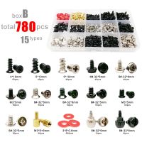 305/780pcs Computer PC Case Hard Disk Drive Fan Motherboard Power Supply Server Assemble Repair Hand Screw Bolt Standoff Set Kit Nails Screws  Fastene