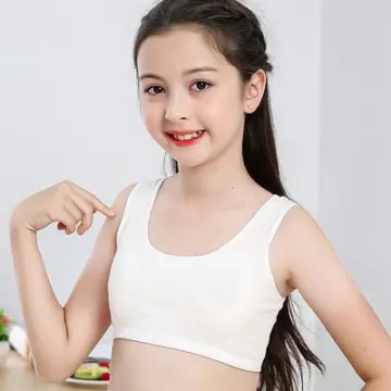 MOMO 10-16yrs Kids Bra Teen Girls Bra Cotton Baby Training Bras Student  Underwear(with Padded)