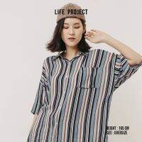 [LIFEPROJECTBKK] HAWAII SHIRT OVERSIZE / UNISEX - เสื้อฮาวายโอเวอร์ไซส์มีดีเทลหน้าสั้นหลังยาวเพิ่มความเก๋