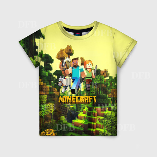 minecraft-2023ใหม่เสื้อพิมพ์ลายอนิเมะสำหรับเด็กเสื้อยืดใส่ได้ทุกวันสำหรับแขนสั้นสบาย