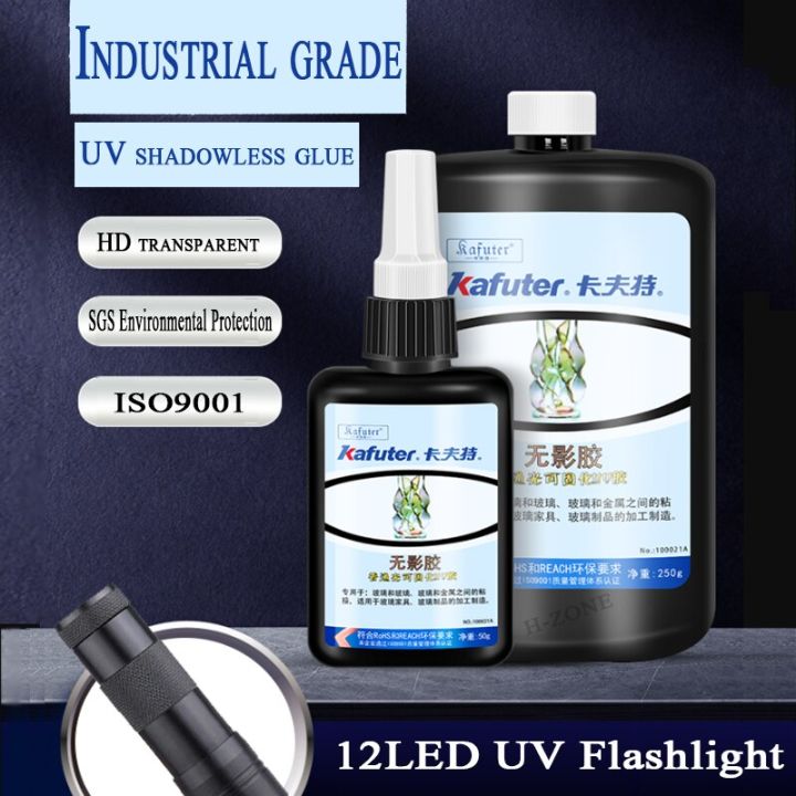 Kafuter 50G K-302 UV Glue+UV Flashlight Glass and Metal Bonding