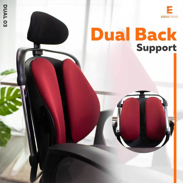 ergotrend-เก้าอี้เพื่อสุขภาพ-เก้าอี้ทำงาน-เก้าอี้สำนักงาน-เออร์โกเทรน-รุ่น-dual-03rff-สีแดง