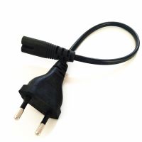 EU Power cable cord Figure 8 C7 to Euro Eu European 2 pin AC Plug power cable cord for camerasprintersnotebook etc