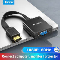 Jasoz HDMI To VGA Adapter ชายหญิง VGA Video Audio Converter 1080P 3.5แจ็คสำหรับ HD X PS34 PC แล็ปท็อปโปรเจคเตอร์