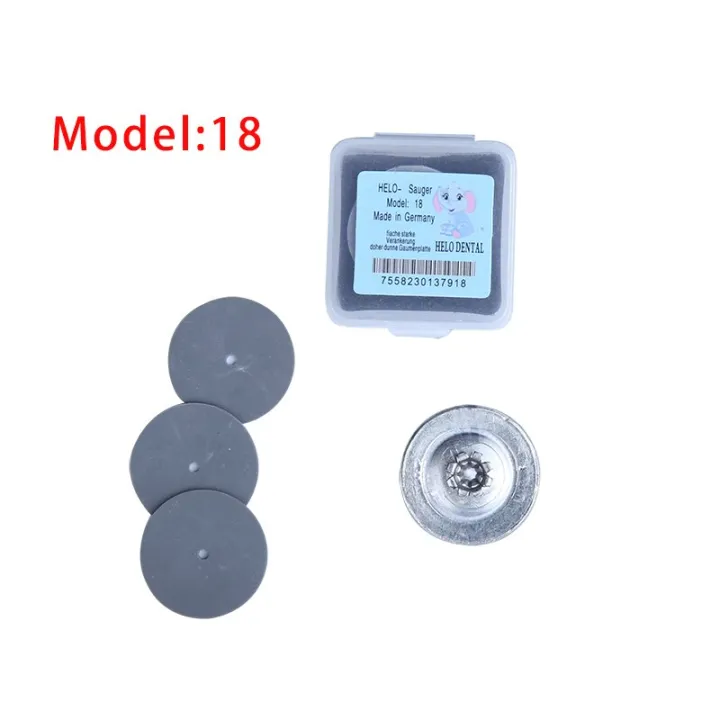 suction cup denture plate retention with set of material full denture