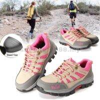 CODtianjia6731 Womens Construction Breathable Working Safety Shoes Steel Toe Sole Work Boots