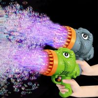 44 Holes Dinosaur Electric Automatic Soap Bubble Gun Toy For Children Gifts Portable with Outdoor Party Bubble Machine Guns Toys