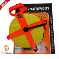 เทปวัดระยะ เทปวัดที่  ของ PUMPKIN (TOPLON) ขนาด ยาว 100 เมตร/330 ฟุต ทำจาก ไฟเบอร์กลาส