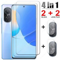 4IN1 Glass for Huawei Nova 9 SE 8SE Y70 Plus Y90 Protective Glass Camera Lens Film Screen Protector for Nova 9 SE 10Z 10SE Glass