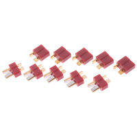 HITN XIATIAN 10 Pcs 5คู่ T Plug แจ็ค Tamiya ตัวเชื่อมต่อชาย + หญิงขั้วต่อ Deans T