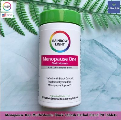 วิตามินรวม สำหรับวัยหมดประจำเดือน Menopause One Multivitamin Black Cohosh Herbal Blend 90 Tablets - Rainbow Light ส่วนผสมจากสมุนไพรแบลคโคฮอช #แบล็คโคฮอช