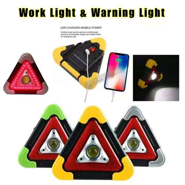 Solar LED Work Light Multifunction Triangle Bright Light with