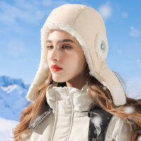 ฤดูหนาวใหม่ Windproof Aviator Trooper หมวกผู้ชายผู้หญิง Thicken ขนแกะเรียงราย Beanies Skullies กลางแจ้งสกีสเก็ตหูอุ่น Bonnet หมวก