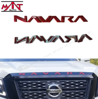 โลโก้ติดกระจังหน้า NAVARA 2021 (ดำเงา/แดง)