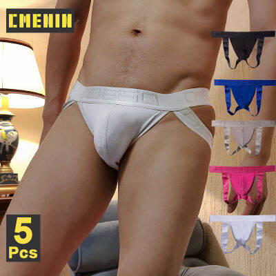 CMENIN BS 5Pcs ยอดนิยม Cotton Mens Thongs และ G String Man กางเกง Quick Dry Tanga ชุดชั้นในเซ็กซี่ชายกางเกง Jockstrap Bielizna BS3523