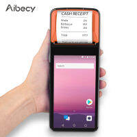 Aibecy เครื่องอ่านพิกัดอัจฉริยะมือถือเครื่องพิมพ์ใบเสร็จ POS แอนดรอยด์7.1อ่านได้1D 2D บาร์โค้ดพร้อม5.0หน้าจอสัมผัสรองรับกล้อง4G Wi-Fi BT GPS สำหรับร้านอาหารร้านค้าปลีกซูเปอร์มาร์เก็ต