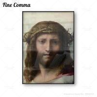 ◈✎✇ Head of Christ Correggio Vintage โปสเตอร์โบราณพระเยซูภาพวาดสีน้ำมัน Repro ผ้าใบพิมพ์ศาสนา Wall Art Home Decor