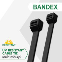 BANDEX UV เคเบิ้ลไทร์ยูวี สีดำ ขนาด 17นิ้ว สายรัดจับเก็บอเนกประสงค์ 1ถุง/100เส้น ของแท้