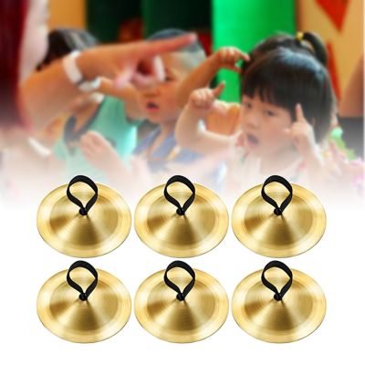 3pair Musical Instrument For Dancer Funny Durable Copper Boy Girl Props Practical Belly Dancing Finger Cymbals Costume Games Toy
