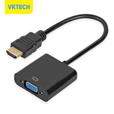 [Vktech] HDMI-เข้ากันได้ไปยังตัวแปลงวีจีเอ HDMI-เข้ากันได้19-Pin ตัวผู้ตัวแปลง VGA ตัวเมีย1080P Full HD