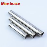 ✁✼ 1/8 1/4 3/8 1/2 3/4 1 2 Male Thread Equal 100/200/300/400mm Extension Tube Pipe Fitting 304 Stainless Steel Connector