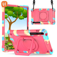 FZT Casing Tablet สำหรับซัมซุงกาแล็กซีแท็บ S8 11.0 "(2022) / SM-X700 X706 X706B X706U TPU อ่อน + PC 2 In 1ปกในตัวคลิปหนีบสายเคเบิลและปลอกกันกระแทกกระเป๋าสายยาวสะพายไหล่