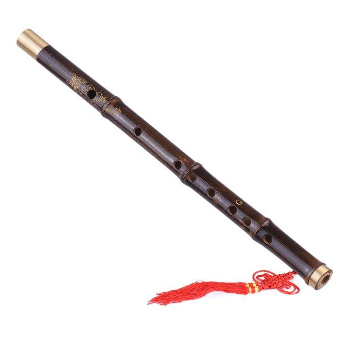 Professional Black Bamboo Dizi Flute Traditional Handmade Chinese