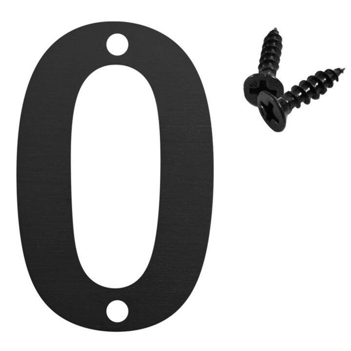 Contemporary Outdoor House Numbers 4 Inch Easy to Spot Black Shadow ...